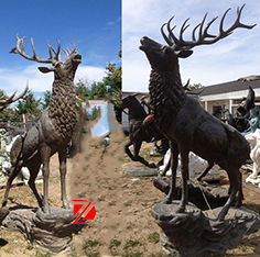 Elk statue large bronze DZ-Elk
